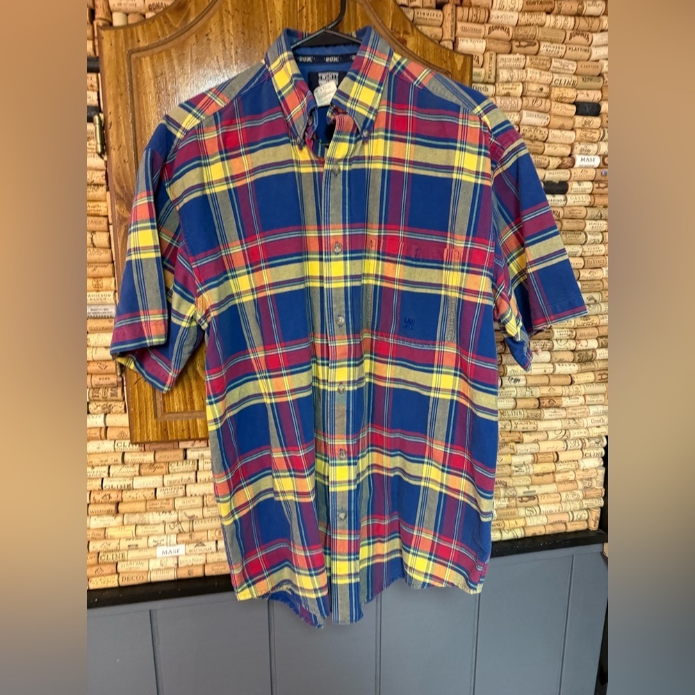 Vintage 20x multicolor short sleeve cotton button down size large